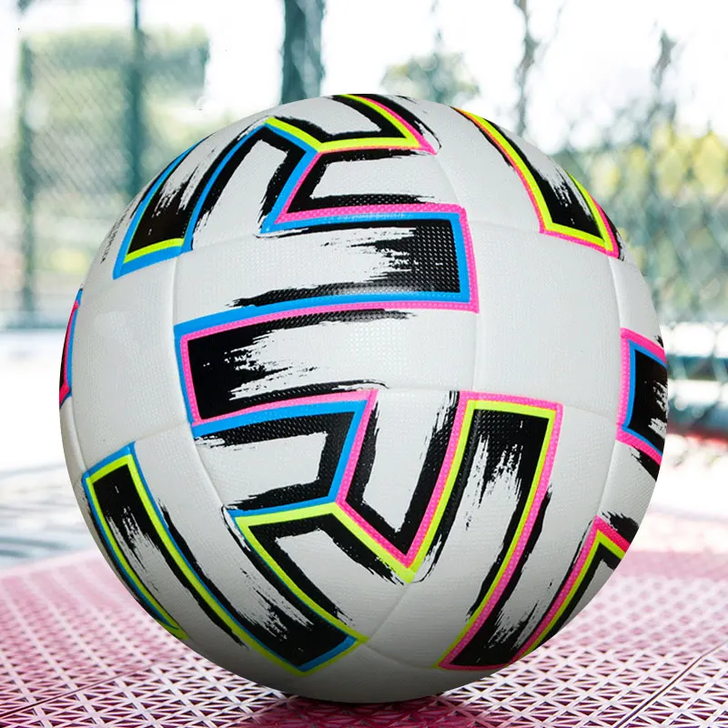 Custom logo pelotas de futbol 5 official match ball thermal bonding soccer ball with logo football