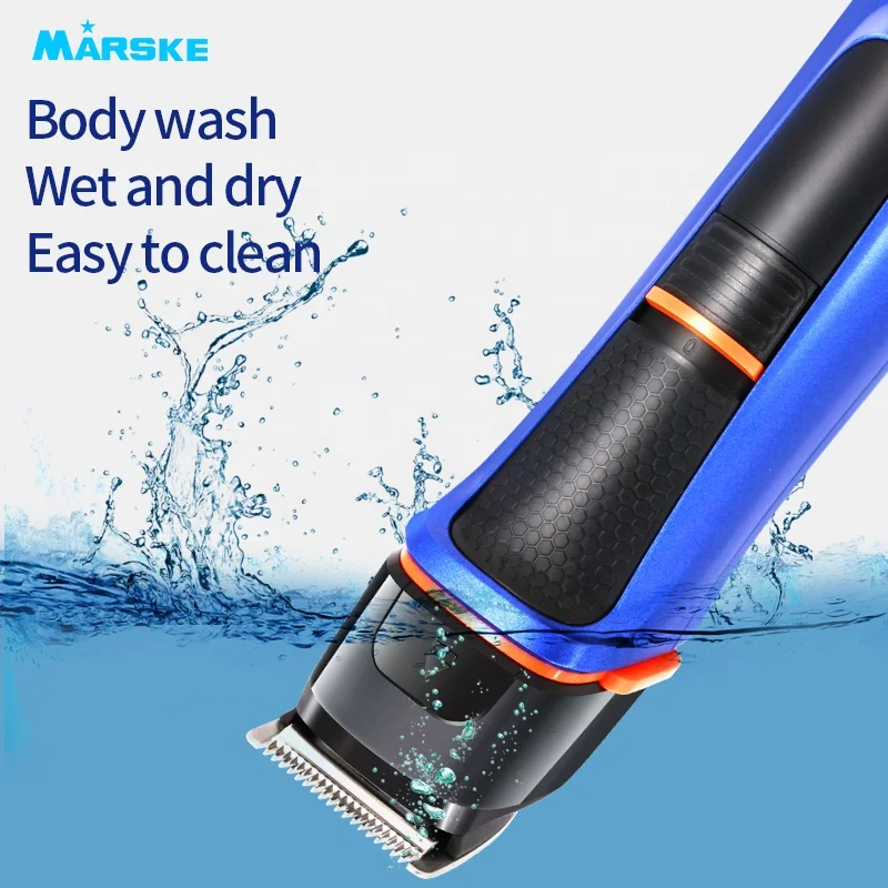 
Marske Waterproof Magnetic Charge Facial Hair Cutting Trimmer Set Grooming Kit Hair Clipper 
