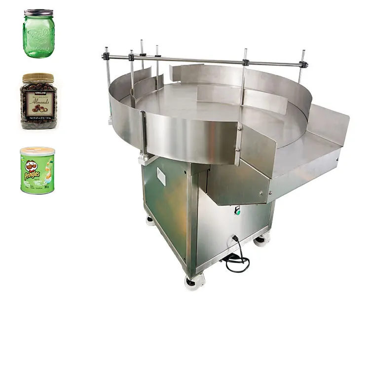 High speed food can/bottle accumulation feeding table