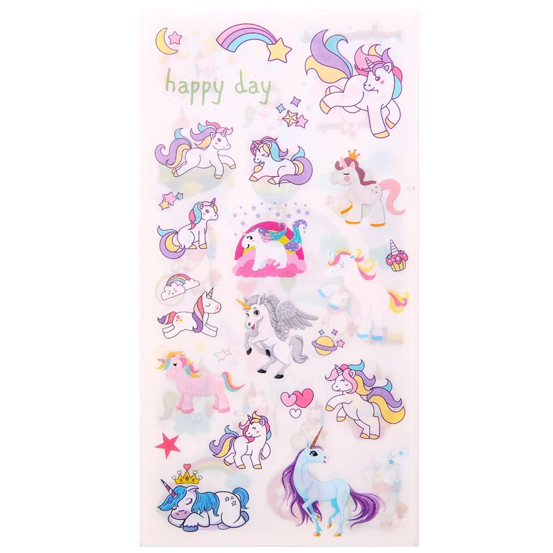 Customized Cartoon unicorn PVC Vinyl sticker for DIY and decorative in Scrapbooking
