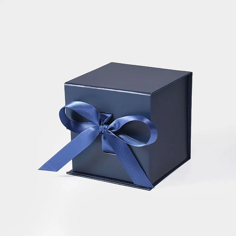 Custom Printed Magnetic Packaging Candle Stone Boxes Pink Magnet Folding Gift Box With You Logo