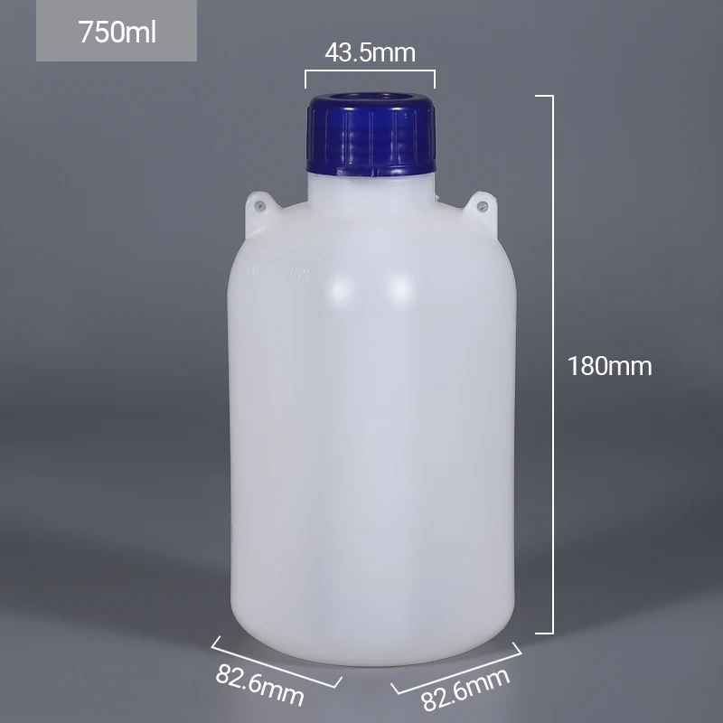 Wholesale 750ml Empty Square HDPE Chemical Reagent  Fuel Oil Sampling Bottles