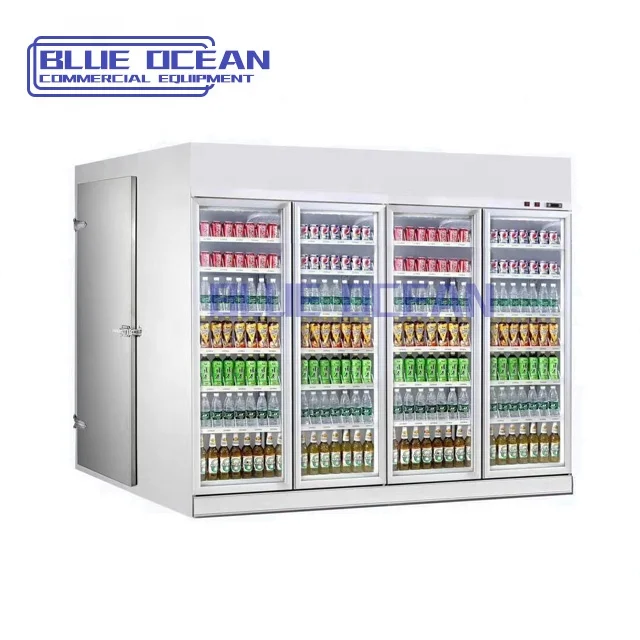hot wholesale walk in display cooler commercial glass door display freezer guangdong refrigerator freezer