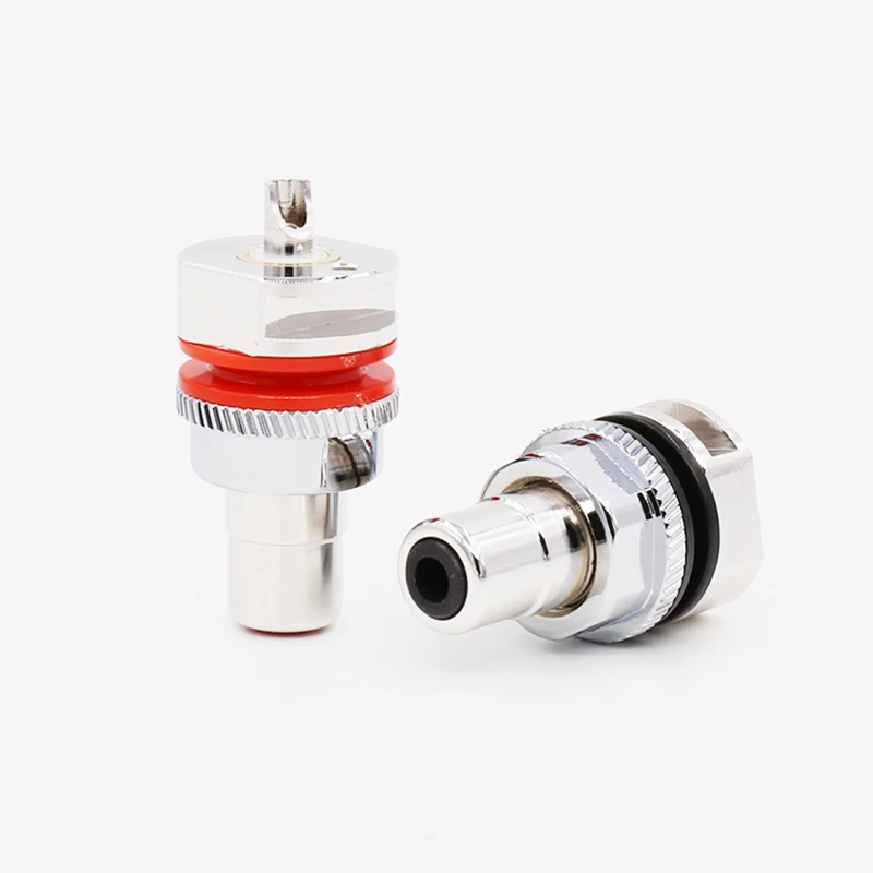 High Quality Viborg RC101 Pure Copper 24K Gold Plated Rhodium Plated RCA Socket Solder RCA Female Socket Hifi
