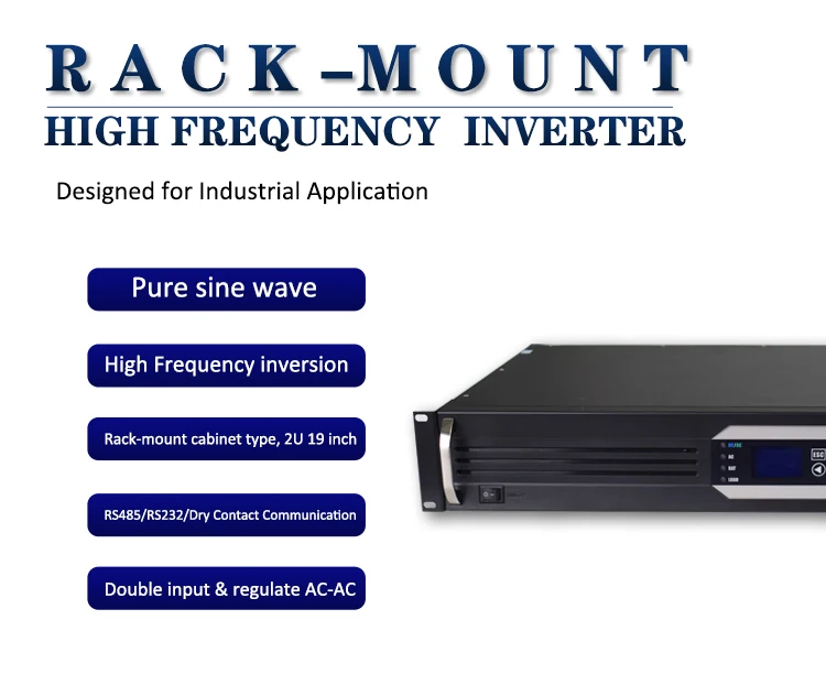 Best manufacturer single phase rack mount 2000w inverter 24v dc to 110v dc converter