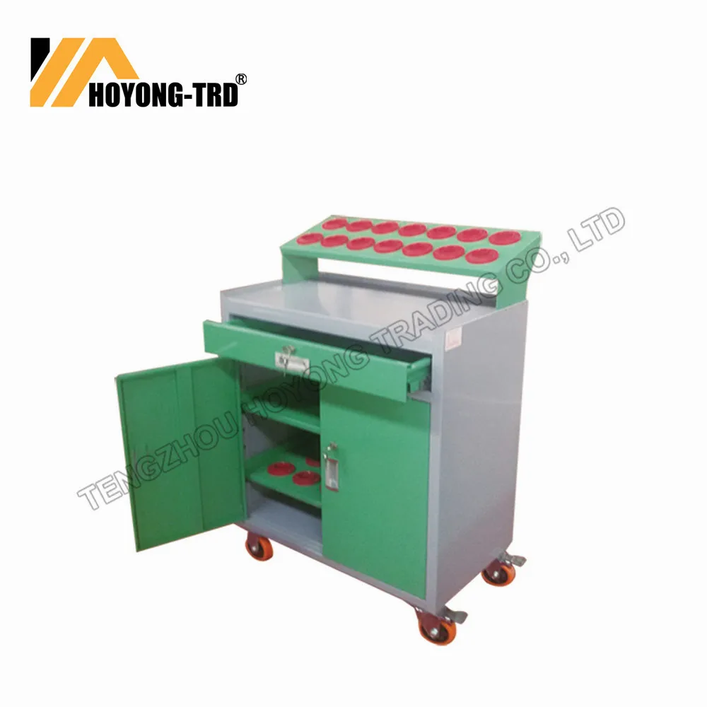 Silent universal wheel tool trolley cabinet with safe lock
