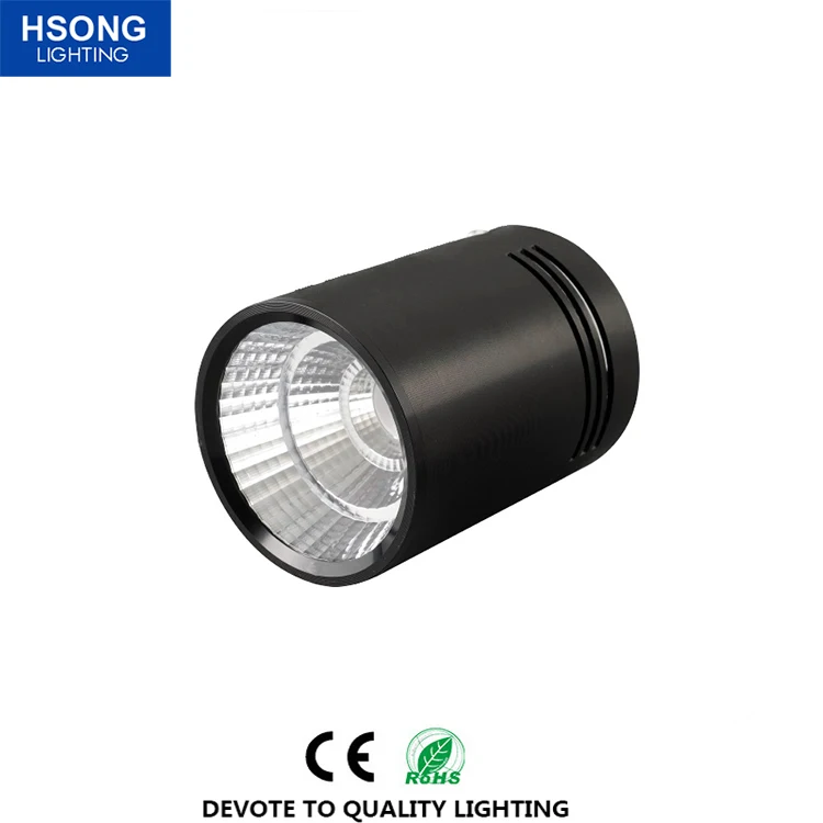 Surface mounted COB anti-glare spotlights high CRI high lumen downlights  circular ceiling downlights