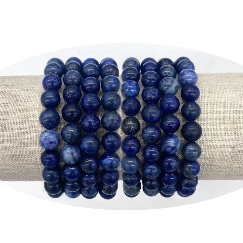 6mm 8mm 10mm Blue-vein stone gemstone natural beads wholesale mens charm italian precious stones bracelet for kids