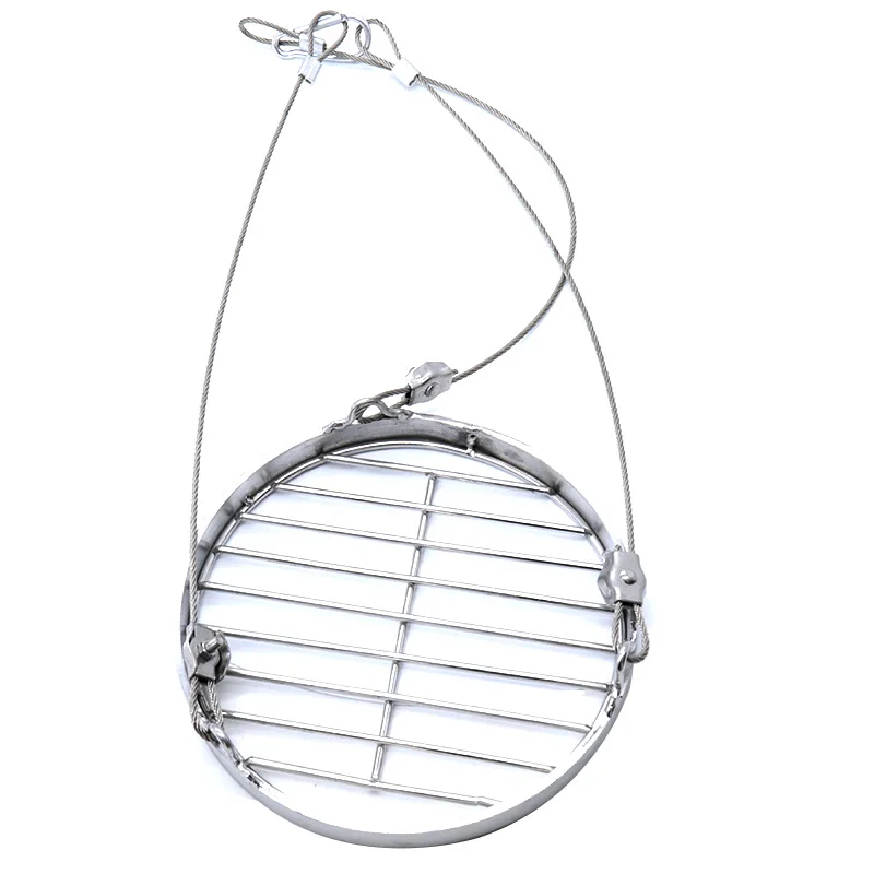 
 Non-stick portable hanging camping tripod grill barbecue stainless steel hanging BBQ Grill grate with rope or chain  