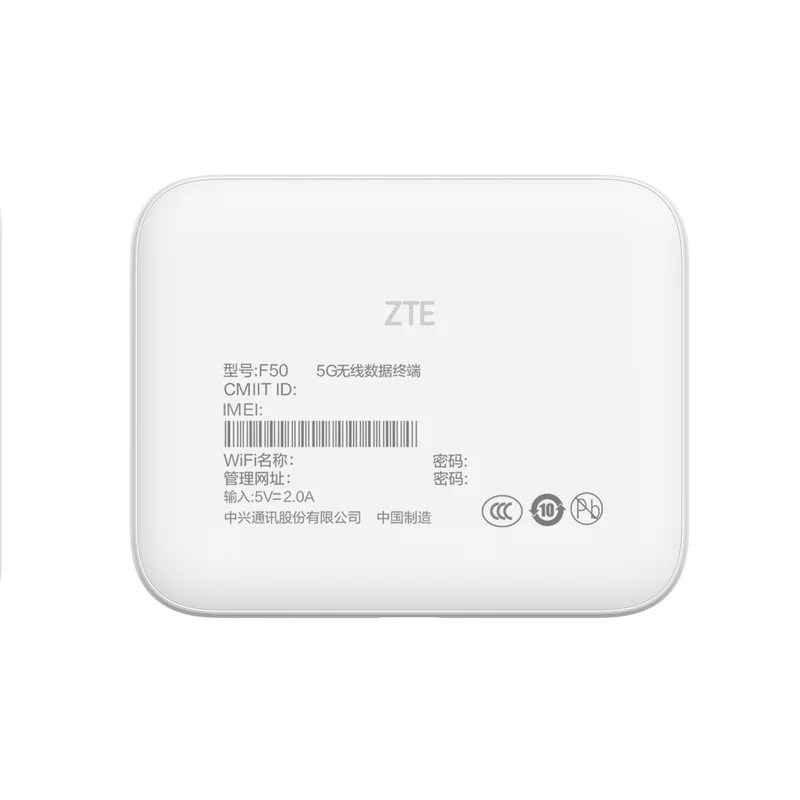 Разблокированный маршрутизатор ZTE F50 5G Карманный Wi-Fi 1 6 Гбит/с SA/NSA мобильный доступ