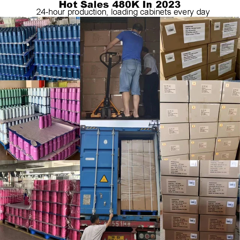 20oz/32oz/40oz Double Wall Stainless Steel Leakproof Flip Straw Lid Coffee Travel Tumbler Mug Cup with Handle and Folding Lid