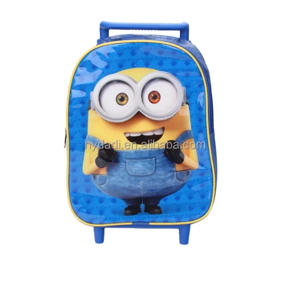 best selling cartoon kids school trolley backpack