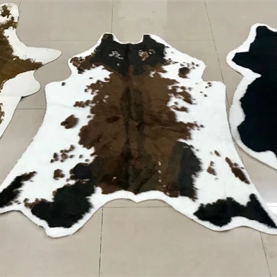 Cow Print Rug Faux Cowhide Area Carpet Animal Print Mat for Living Room