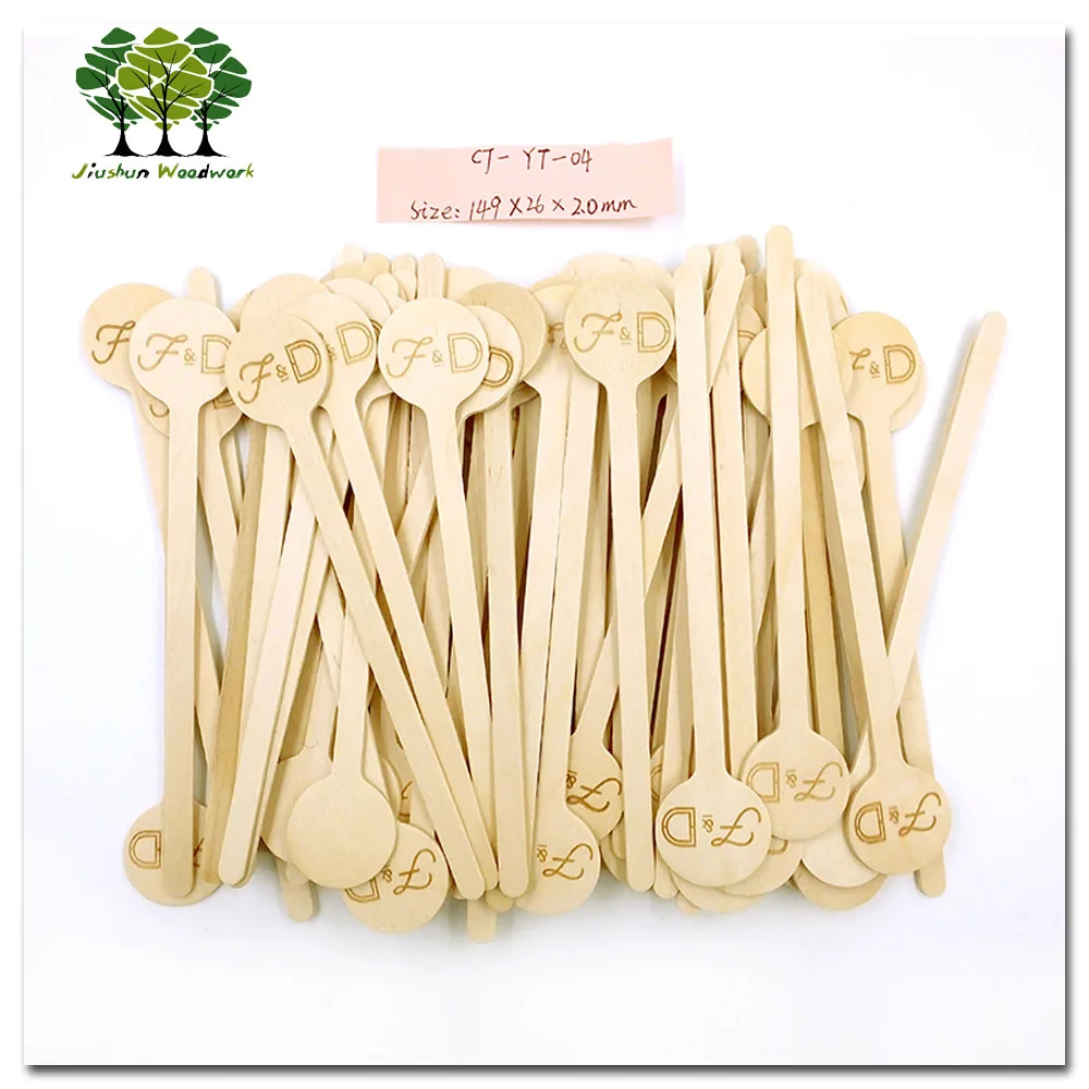 New design disposable wood coffee tea drink stirrer stick