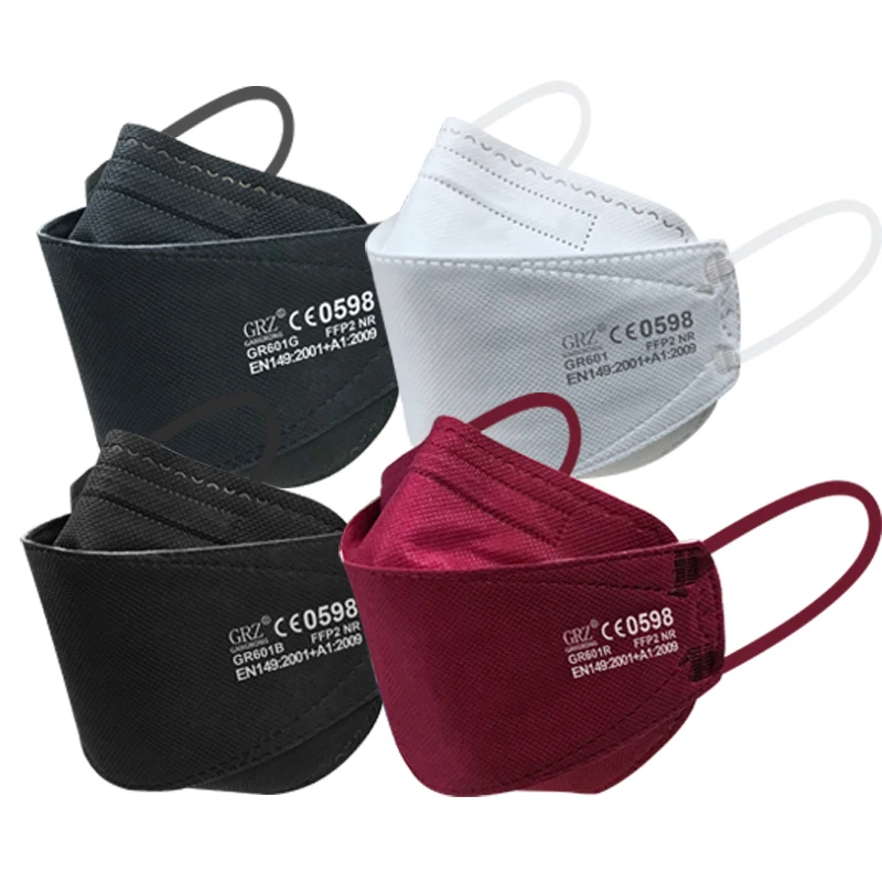 
Good Quality Color Box Packing Protective Disposable 4ply En149 Ffp2 Fish Shaped Face Masks 