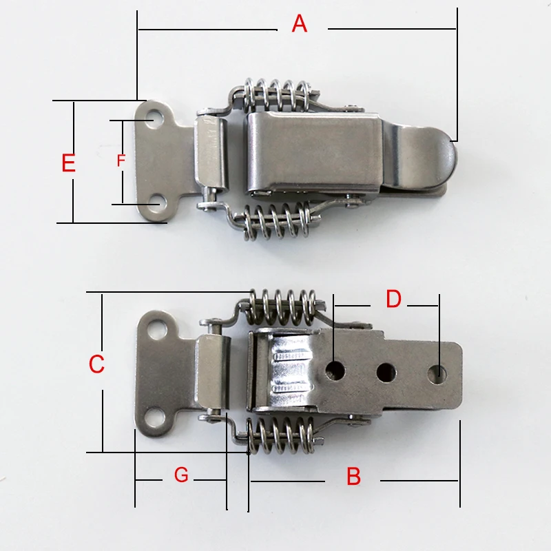 Ящик для инструментов вытяжной Зажим Замок сверхпрочный замок застежка Металлическая защелка Мини нержавеющая сталь Регулируемая пружинная переключатель защелка