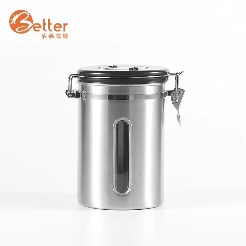 Заводская герметичная кухонная кофейная канистра, набор контейнеров из нержавеющей стали