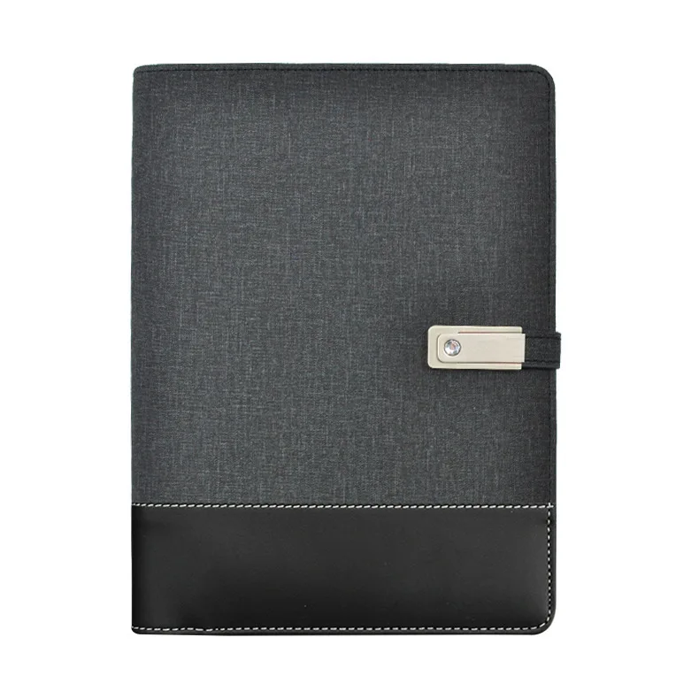 Multi Functional Wireless Charging Note Book 8000mAh Power Bank Binder Spiral Diary Book+USB Flash power connect