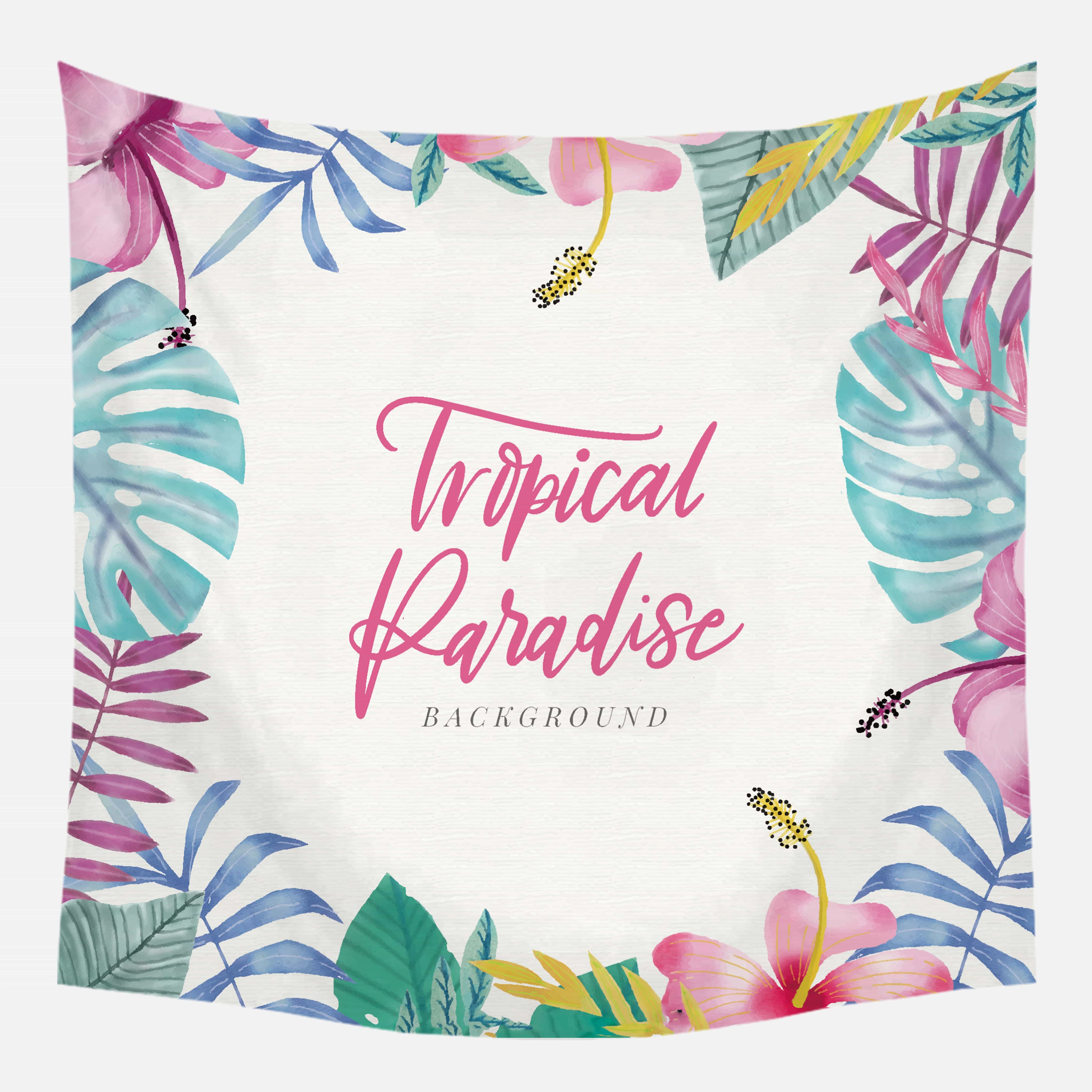 Room Decorative Wall Hang Custom Tapestry Print Factory Directly Supply No MOQ Home Pink Christmas Vintage Space Yellow Plain