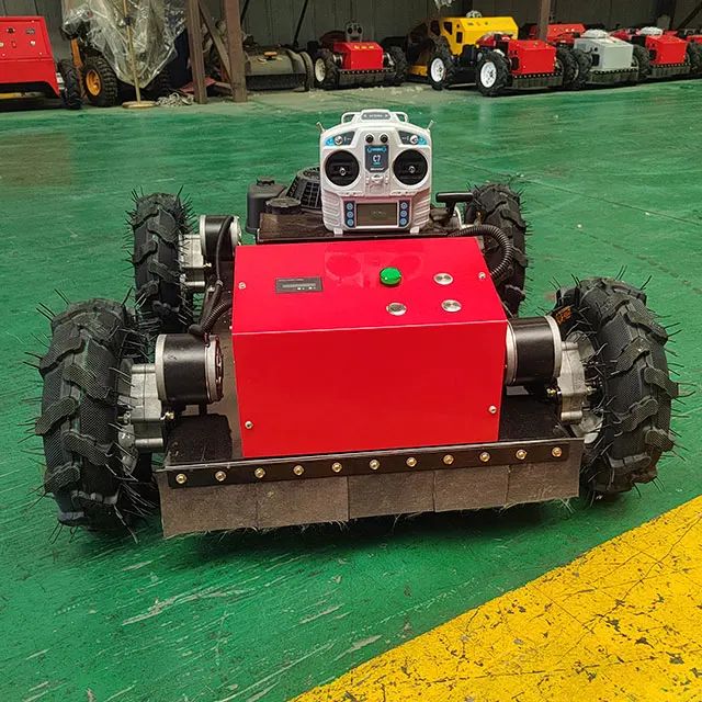 Remote control slope mower garden self-walking lawn river bank weeder bush mower