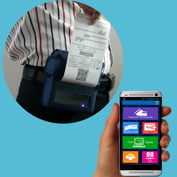 ER-80A Мини Портативный Bluetooths 80 мм термальный принтер с