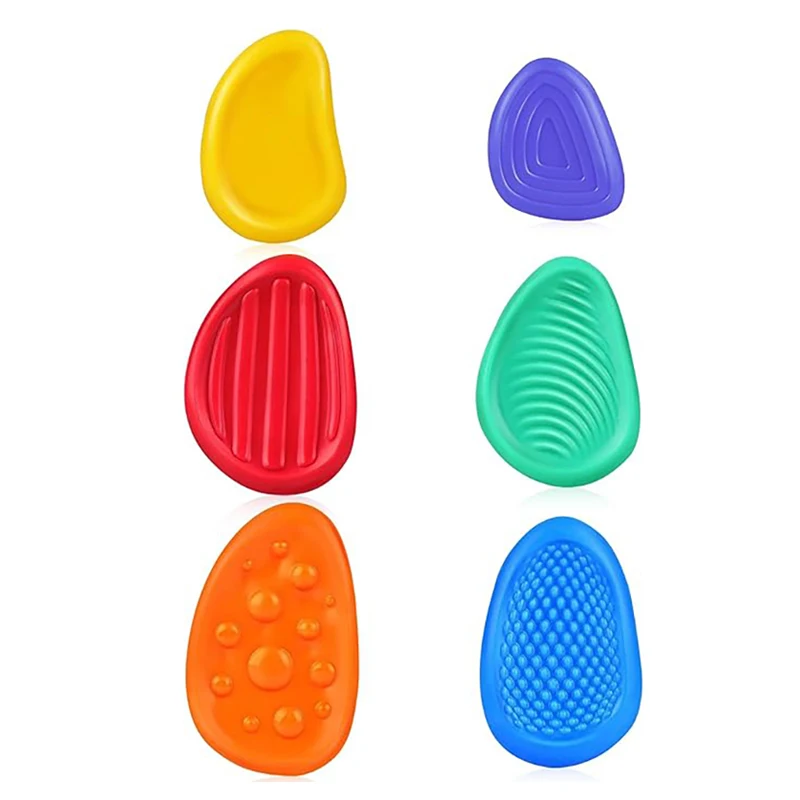 New Sensory Textured Soft Silicone Fidget Toys Sensory Stone Fidget Stress Calming Toys for Kids With Autism Students Adults