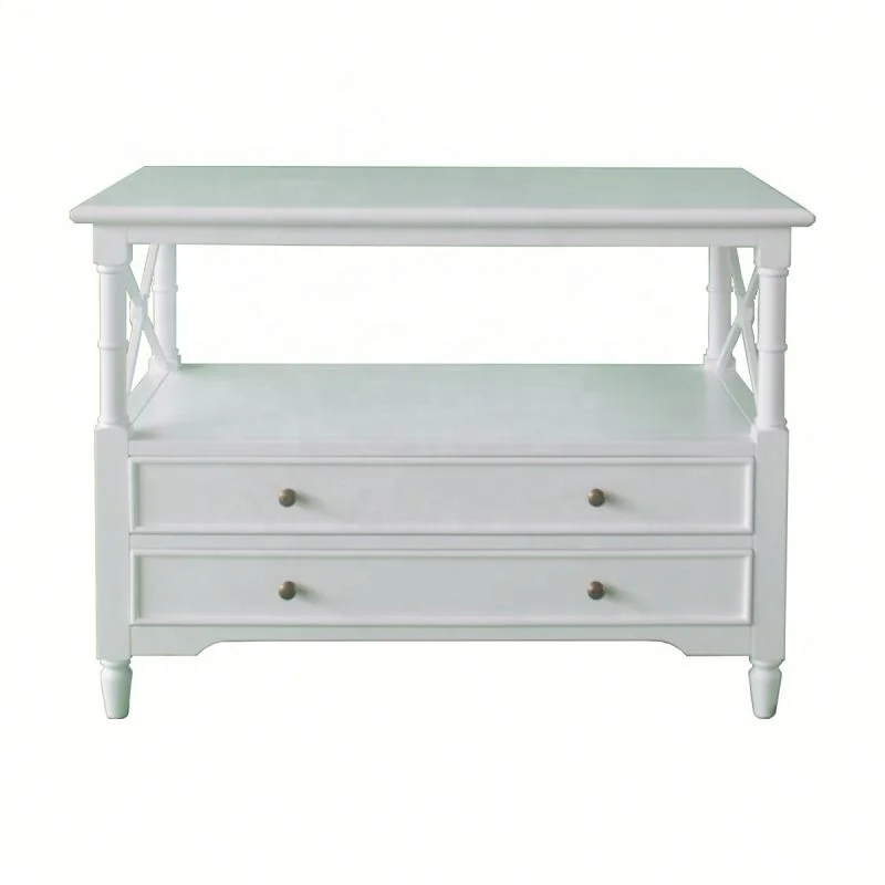 FH1038 Light luxury French Costal Media Console White Living Room Cabinet Furniture Storage Units TV Stand