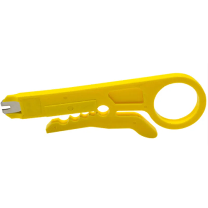 Yellow Color Mini Power Cable Splitter Knife Cutter Cable Stripper For UTP/STP Cable