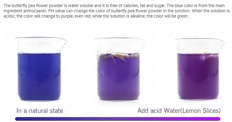 OEM Private Label 100% Pure Water Soluble Food Grade Blue Matcha Butterfly Pea Flower Powder