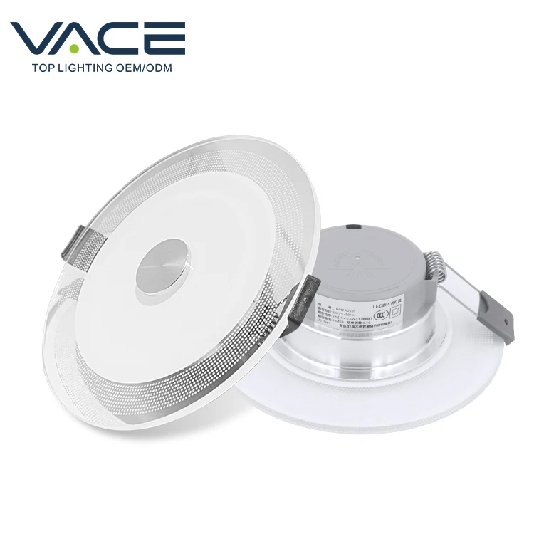 
VACE China ODM OEM Supplier SAA CE RoHS Plastics 5w Recessed LED Downlight 