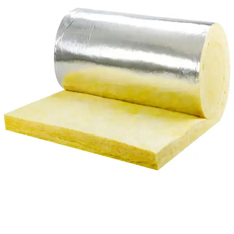 40mm acoustic insulation and fireproof aluminum foil FIBER GLASS WOOL ROLL BLANKET for interior fitting
