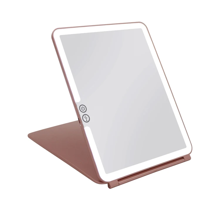 
 Складное настольное зеркало для макияжа со светодиодной подсветкой и USB-зарядкой  