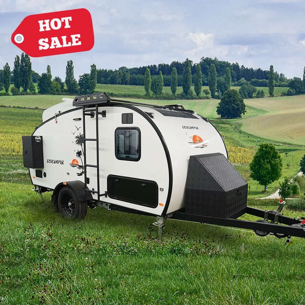 2024 Small Camping Trailer Small Caravan Offroad Little Guy Teardrop Camper Mini Camp Teardrop Trailers With Single Axle