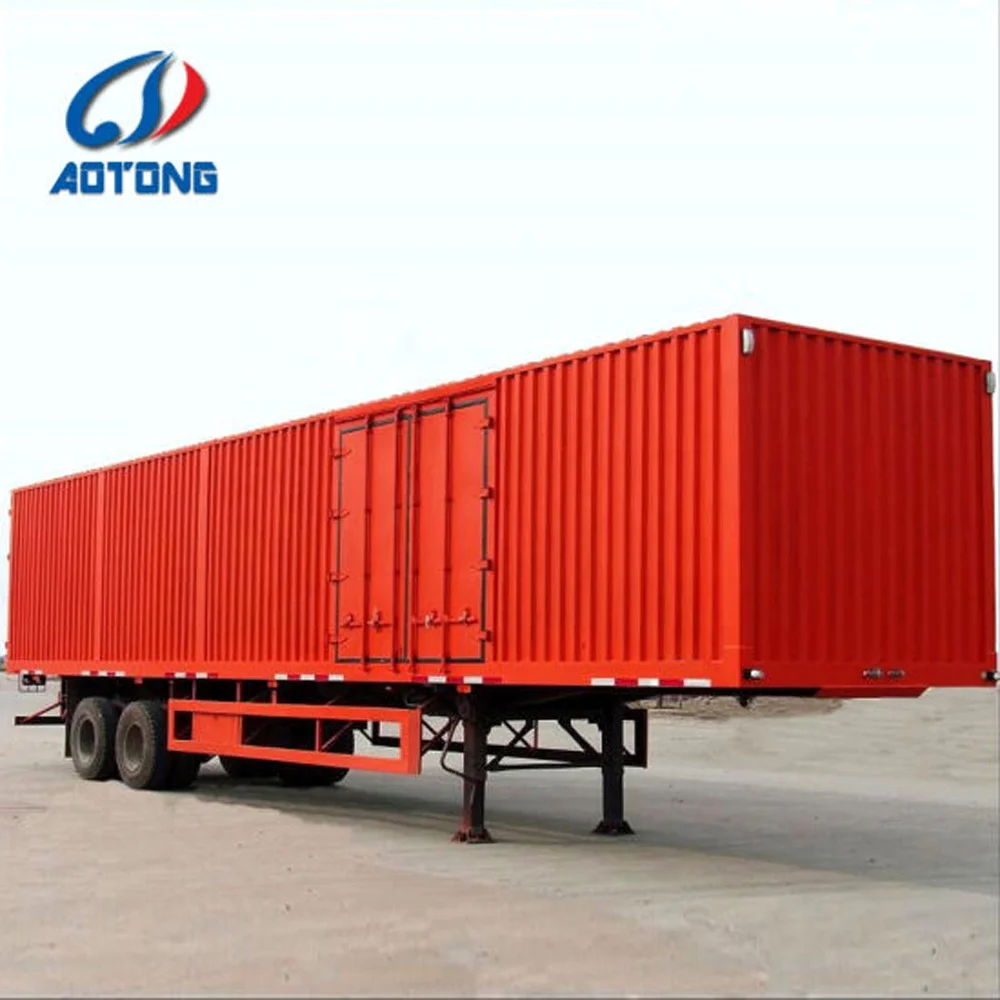 side wall house van type cargo transport box semi truck trailer van cargo truck