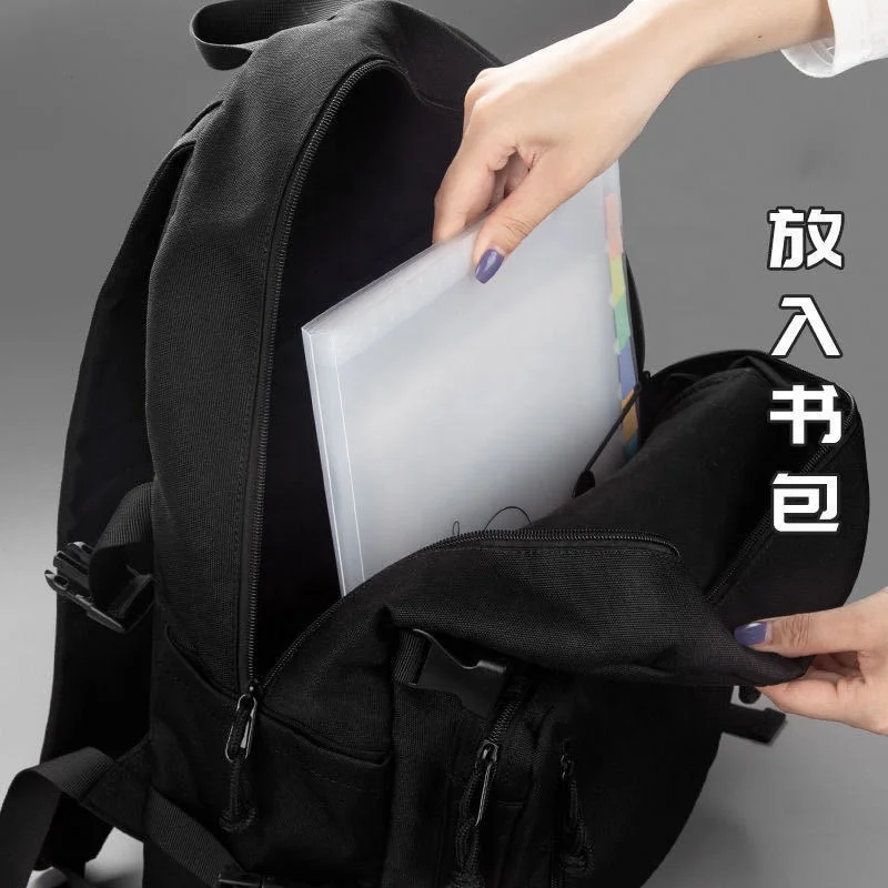 Wholesale Office presentation Colorful Plastic Organ Folder File Bag Expanding With Elastic