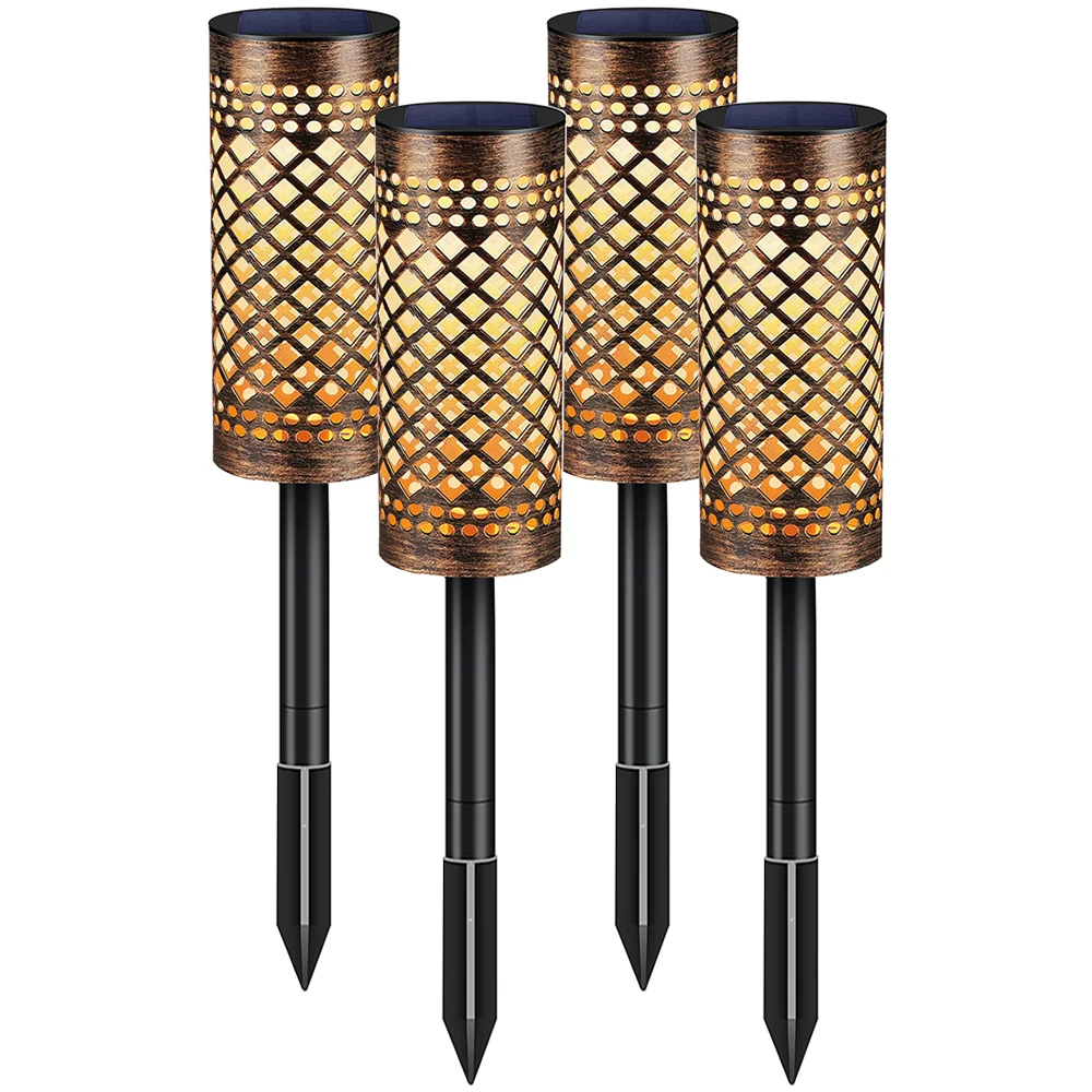 
Garden Warm Lamp Stake With Hollow Shadow Light S Lawn Powered Solar Led Pathway Lights Outdoor 