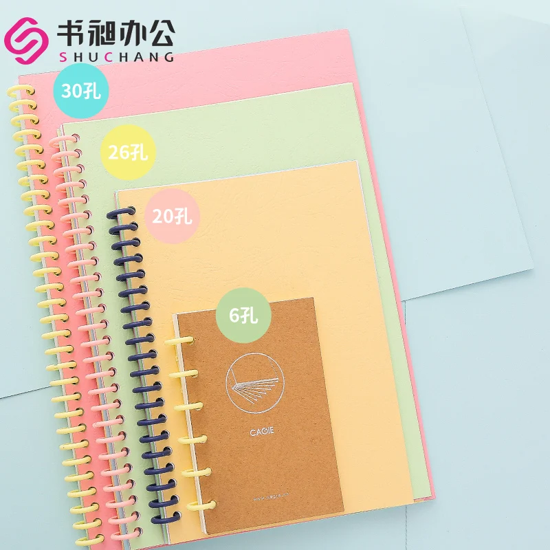 Hot Sale Wholesale Notebook Spiral Coil Clips B5 Binding Strip 20 Hole Binding Ring Leaf Shaped Ring