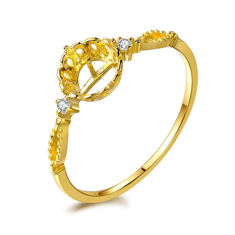 Meidi 18k Gold Pearl jewellery Ring For Making Trending 14k Gold Semi-Mount  vintage diamonds