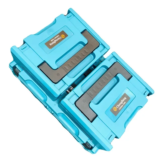 Stack-up Composable Toolbox For Power Tools Combined Laminated Tool Box Hand Tool Storage Box Set Blow Mold Case Plastic Blue