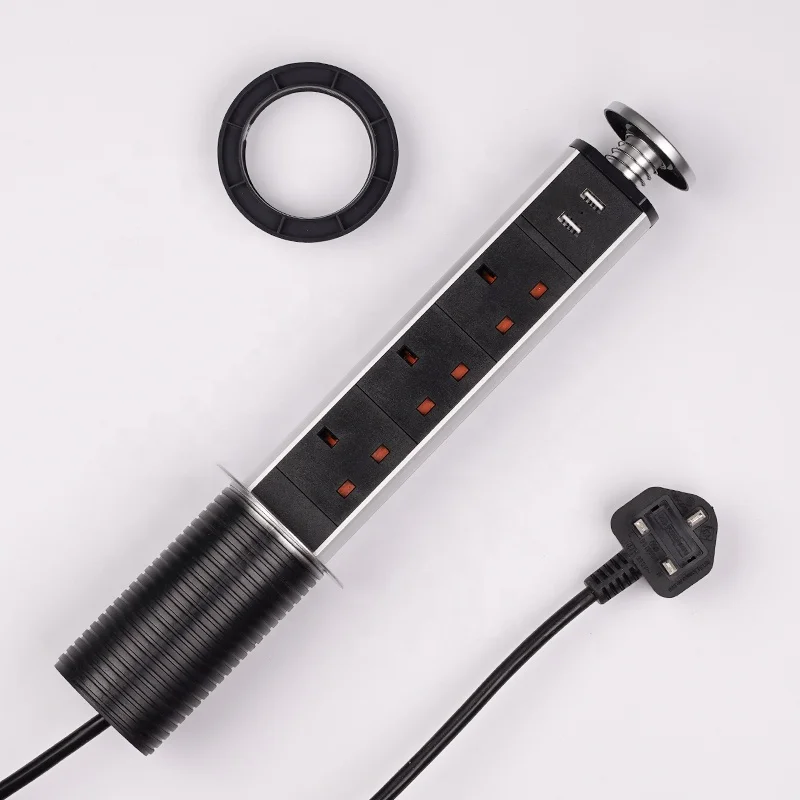  UK 3 способа розетка зарядное устройство с двумя usb-портами конференц стол pop up данных разъем
