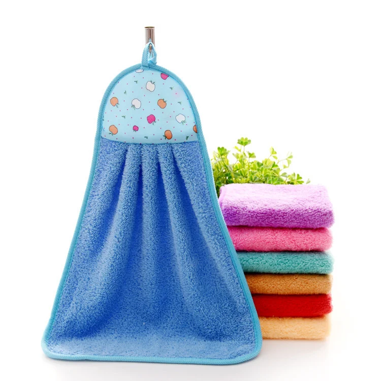 2021 Original Design 20x20 coral fleece hanging towel