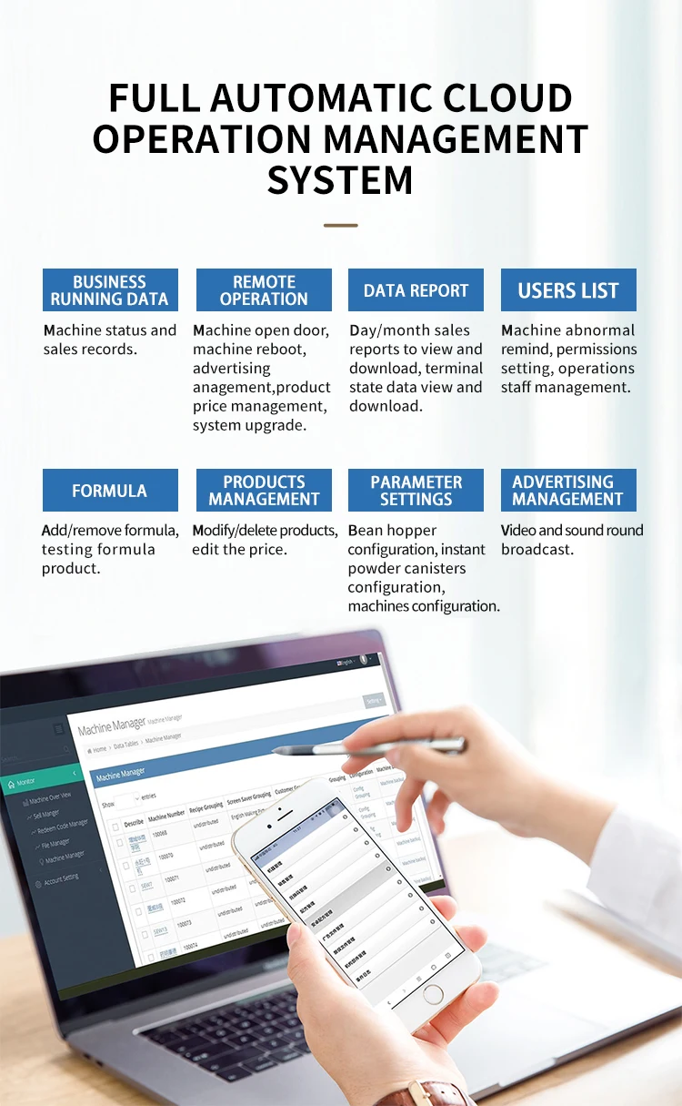 Barista Vending Espresso Machine with Fresh Milk Foam System Automatic Coffee Vending Machine with Milk Modul