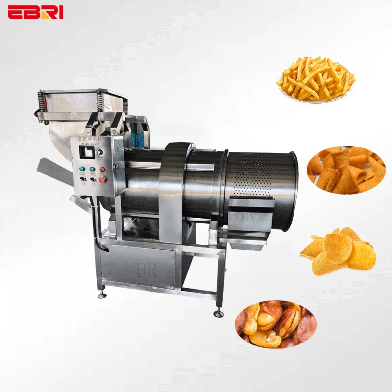 Snack Seasoning Coating Machine Potato Chips Mixer Flavor Blender Seasoning Machine Large Seasoning Mixing Machine