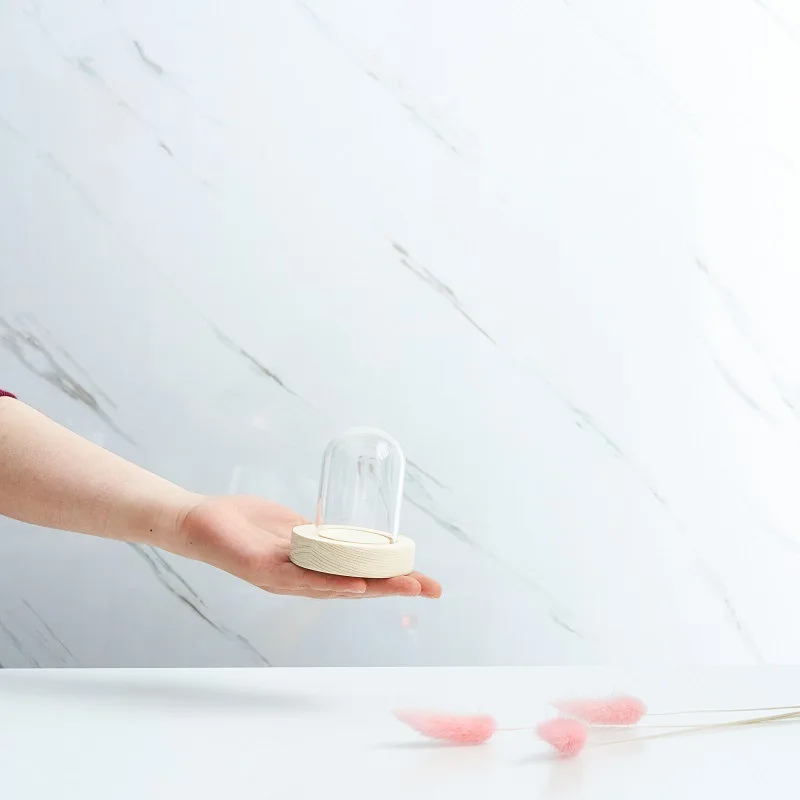 Transparent High Borosilicate Glass Cover Modern Oval Europe Glass Dome Flower 100 Pcs Jar Home Decorations