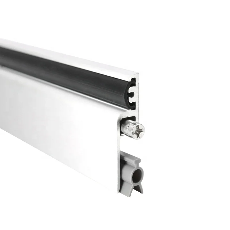 Door bottom drop seal automatic drop down weather draught seal