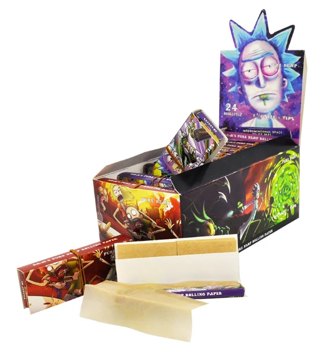 A Wholesale Custom Gold Pink Rolling King Size Paper Box Smoking