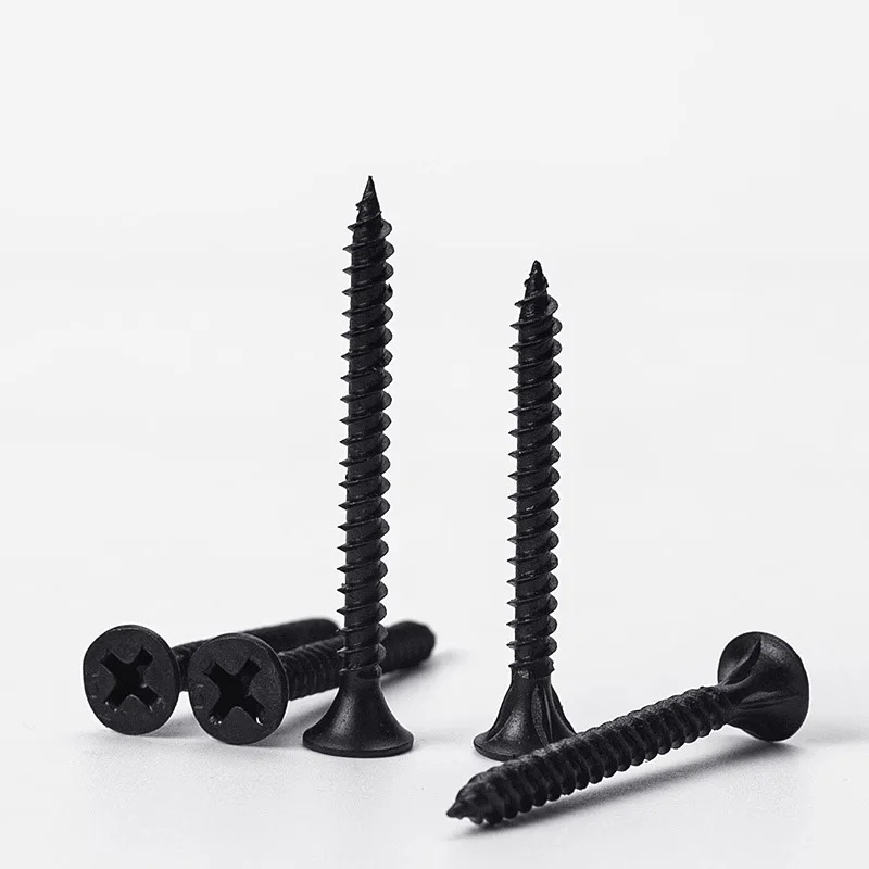 Good Quality Fasteners 3m Black/gray Phosphated Bugle Head Gypsum Board Fastener Drywall Screw Tornillos OEM Flat GB Black Color