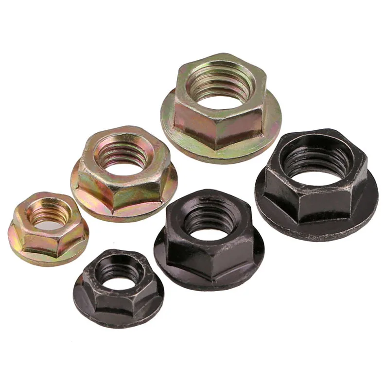 Hexagon Lock Nut With Flange Hex Self Locking Antiskid Hex Nut