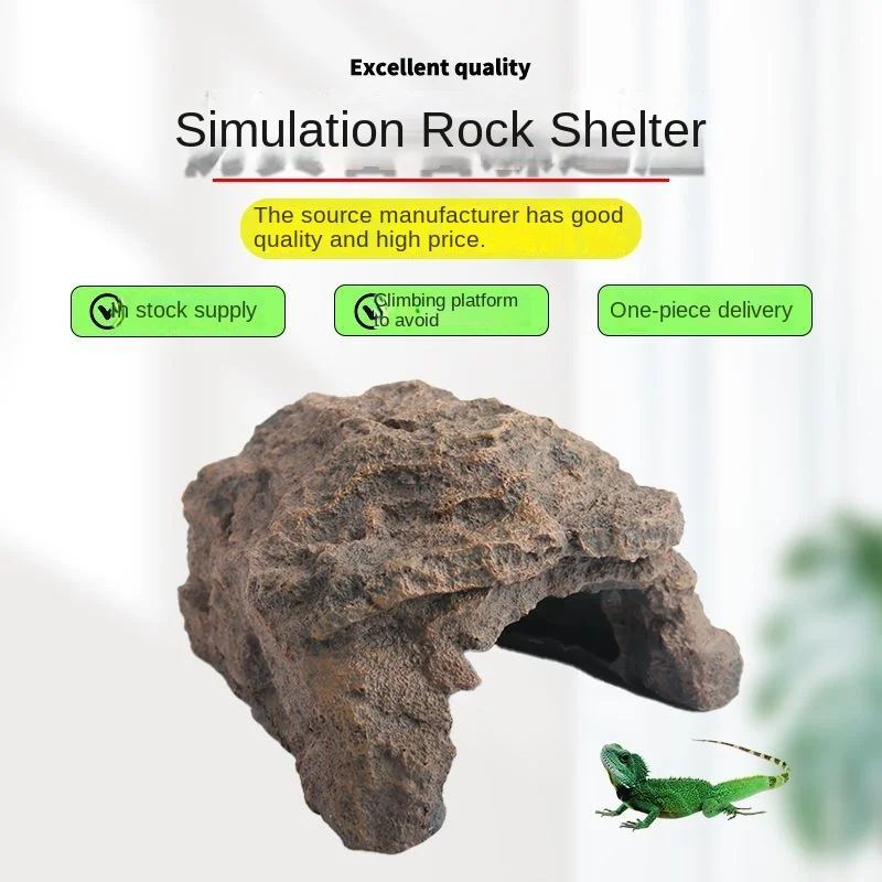 Barbarous Bg Growth Szdb-003 Gecko Lizard Reptile Snake Pet Avoid Predators Shelter Resin Dodging Hole Hide Cave