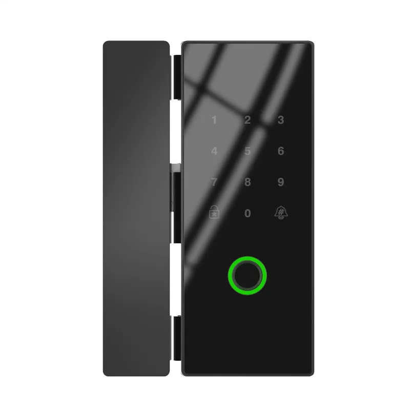 Biometric Fingerprint Lock Digital Password Glass Door Lock Sliding Door Smart Lock